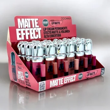 Présentoir de 24 (soit 1,19€ l'unité) Rouge à Lèvres liquide CREAM MATTE EFFECT - D'Donna – Image 3