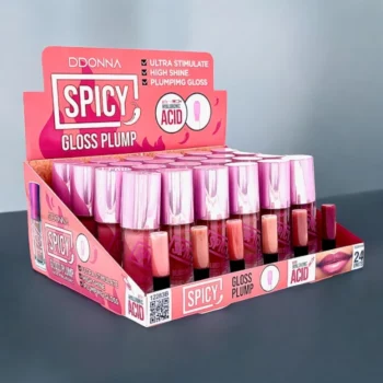Présentoir de 24 (soit 1,42€ l'unité) Brillant à Lèvres SPICY GLOSS PLUMP - D'Donna – Image 3