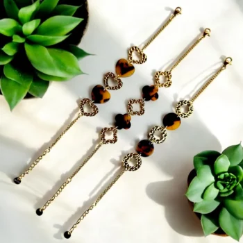 Lot de 6 (2€ unité) : Bracelet Doré - Acier Inoxydable - Bon Mélange