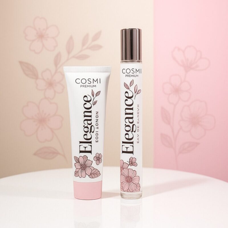 Ensemble de 12 (Soit 1,72€ Pièce) : Coffret 2 Pièces Élégance Créme de Corps et Mini Eau de Toilette