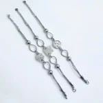 Lot de 12 (1,70€ unité) : Bracelet Argenté & Strass - Acier Inoxydable - Bon Mélange