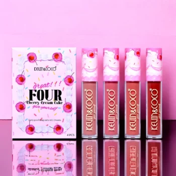 Présentoir de 6 (soit 4,50€ le coffret de 4) Gloss à Lèvres FOUR CHERRY CREAM CAKE - Kevin & Coco