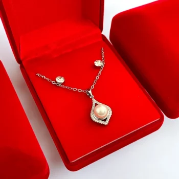 Coffrets Collier et Boucles d'oreilles - Perle Argenté & Strass