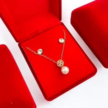 Coffrets Collier et Boucles d'oreilles - Perle & Doré et Strass