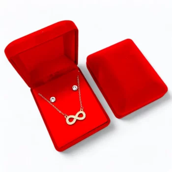Coffrets Collier et Boucles d'oreilles - Infini Doré & Strass – Image 2