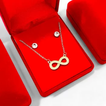 Coffrets Collier et Boucles d'oreilles - Infini Doré & Strass