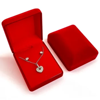 Coffrets Collier et Boucles d'oreilles - Coeur Argenté & Strass – Image 2