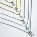 Lot de 12 (1,95€ Pièce) : Mélange De Colliers avec Pendentifs Argentés & Dorés- Acier Inoxydable