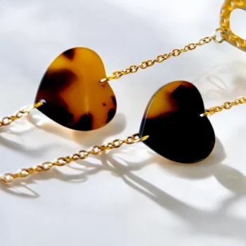 Lot de 10 (2,25€ pièce) : Mélange De Colliers Dorés en Acier Inoxydable avec Motifs Léopard – Image 2