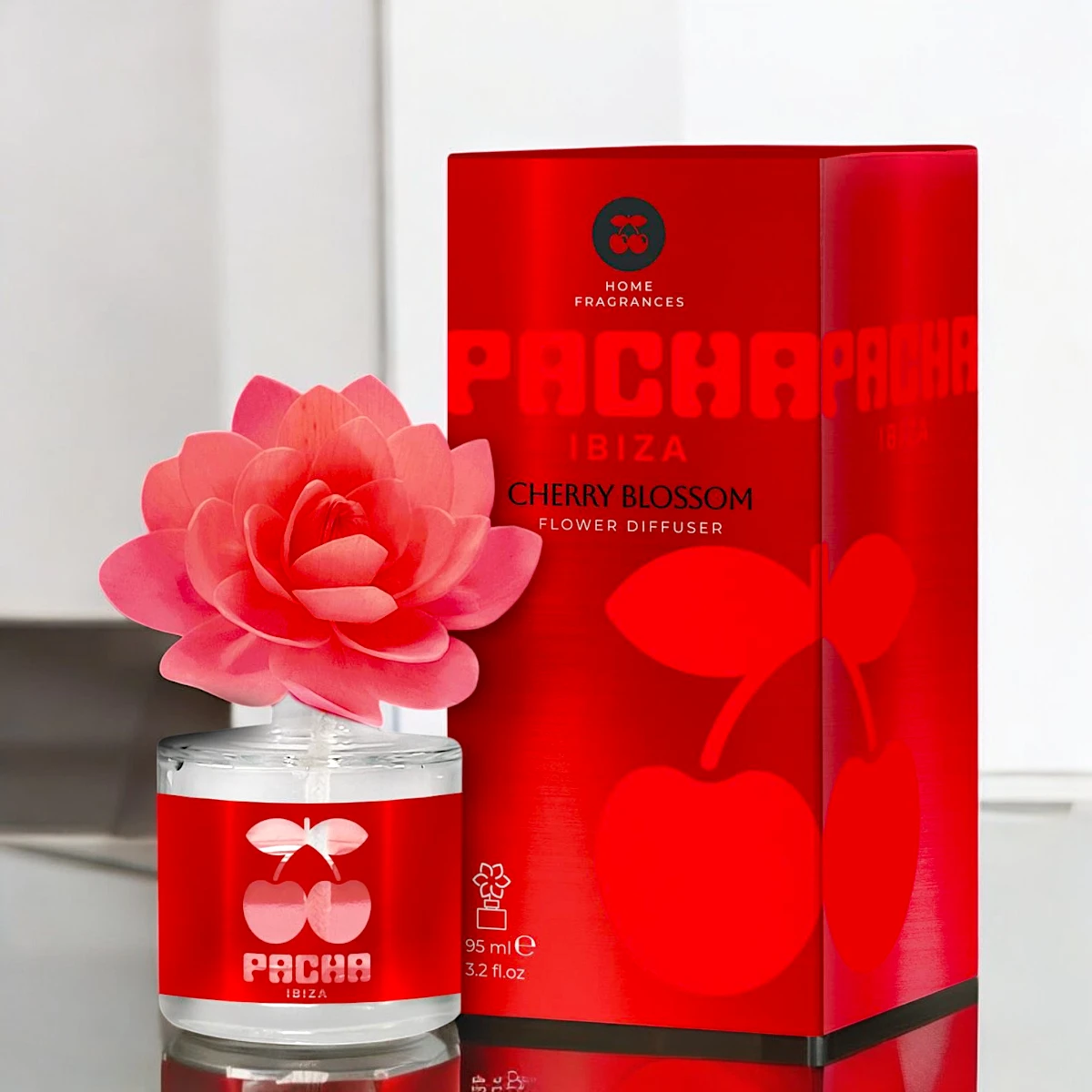 fleurs parfumée pacha IBIZA cerise 1 Carton de 8 (Soit 5,60€ L'unité) : Fleur Parfumée à La Fleur de Cerisier Collection luxe – Pacha Ibiza – Image 1