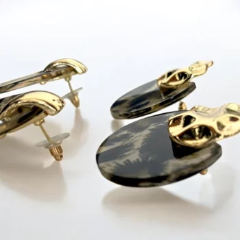 Lot de 6 paires (2,10€ la paire) : Paires de Boucles d’Oreilles Rondes Motif Léopard – Image 3