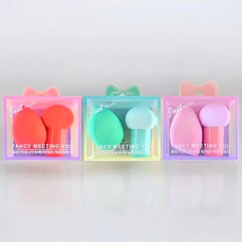 Carton de 12 (soit 1,05€ Le Coffret) : Set de 2 Éponges de Maquillage
