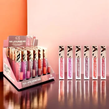 Présentoir de 24 (soit 0,85€ unité) : Brillants à lèvres FIJO & ACIDE HYALURONIQUE - Easy Paris – Image 2