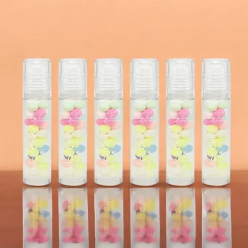 Présentoir de 24 (soit 0,82€ unité) : Roll-On Huile à lèvres DULCE COLOR "Barbe à Papa" - Easy Paris
