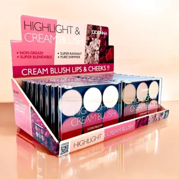 Présentoir de 16 : Palettes Highlight & Cream Blush A – D’Donna – Image 3