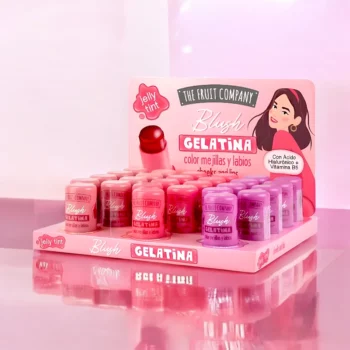 Présentoir de 24 (3,10€ pièce) : Blush GELATINA en Stick 3 Parfums Lèvres & Joues - THE FRUIT COMPANY