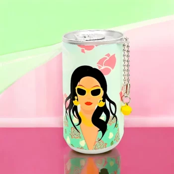 Lot de 12 (1,55€ Pièce) : Canettes de Lingettes Démaquillantes Tin Girl Vert - Parfum Rose