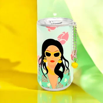 Lot de 12 (1,55€ Pièce) : Canettes de Lingettes Démaquillantes Tin Girl Vert - Parfum Rose – Image 2