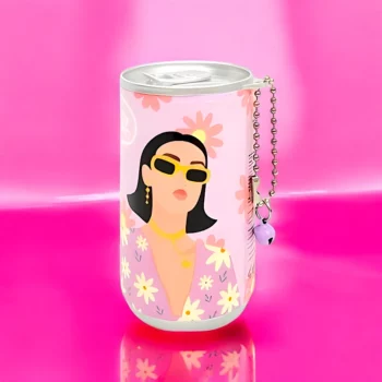Lot de 12 (1,55€ Pièce) : Canettes de Lingettes Démaquillantes Tin Girl Lilas - Parfum Marguerite – Image 2