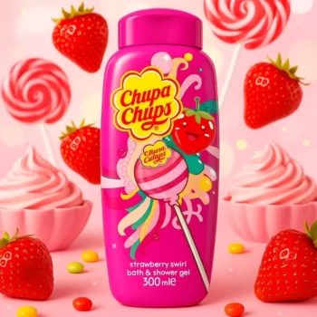 Lot de 12 (2,25€ Pièce) : Gel de Douche & Bain FRAISE 300ml - Chupa Chups – Image 2