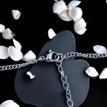Collier à Pendentif Gros Coeur Motif Ajouré Argenté - Acier Inoxydable – Image 3