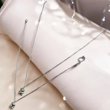 Lot de 8 (2,25€ Pièce) : Colliers avec Pendentifs Ourson en Acier Inoxydable Argentés – Image 2