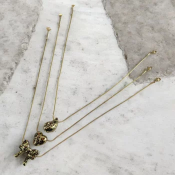 Lot de 6 (1,50€ Pièce) : Colliers Léopard Doré – Style Sauvage et Élégant – Image 2