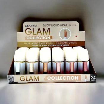Présentoir de 24 (1,80€ pièce) : Glow Liquid Highlighter Glam Collection - D'Donna