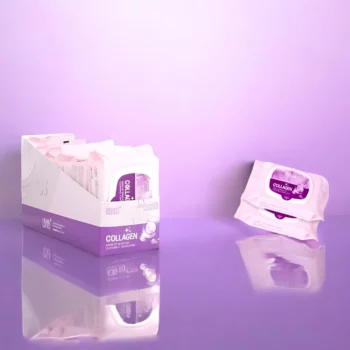 Carton de 6 (1,50€ Pièce) : Paquets de lingettes démaquillantes au collagène - Ushas – Image 3