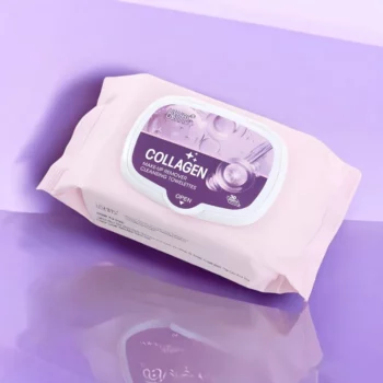 Carton de 6 (1,50€ Pièce) : Paquets de lingettes démaquillantes au collagène - Ushas
