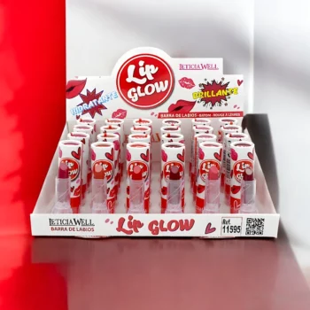 Présentoir de 24 (0,95€ pièce) : Rouge à Lèvres GLOW - Leticia Well