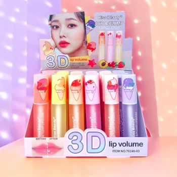 Présentoir de 24 (soit 1,13€ unité) : LIPGLOSS ICY & PLUMP 3D - KISS BEAUTY – Image 2