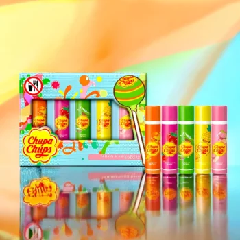 Lot de 6 (soit 5€ le coffret) : Baume à Lèvres 5 parfums fruités - Chupa Chups