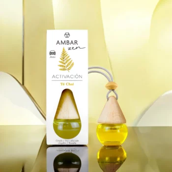 Lot de 4 (soit 1,82€ pièce) : Parfum de voiture à suspendre Thé Chai - AMBAR ZEN