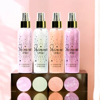 Présentoir de 12 (2,30€ Pièce) : Brume Shimmer Spray Finishing 110 ml - Marque Ushas – Image 3