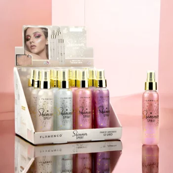 Présentoir de 12 (2,30€ Pièce) : Brume Shimmer Spray Finishing 110 ml - Marque Ushas – Image 2
