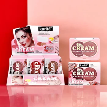 Lot de 12 (1,13€ pièce) : Blush Crème & Poudre – Duo de Teintes - Karité