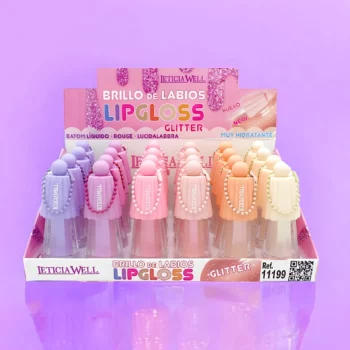 Présentoir de 24 (soit 1,28€ l'unité) : Lipgloss Glitter – Leticia Well