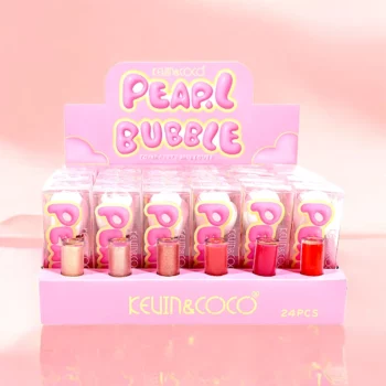 Lot de 24 (soit 1,88€ unité) : Brillants à Lèvres Pearl Bubble – Kevin & Coco