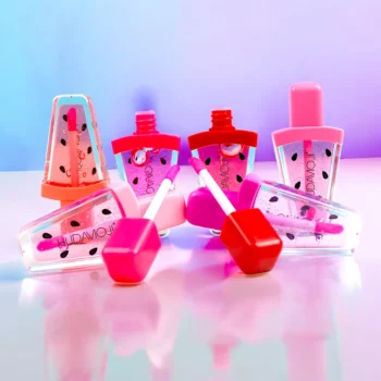Présentoir de 24 (soit 1,02€ unité) : Gloss HUDAMOJI Ice Cream – Effet Brillant & Hydratant – Image 2