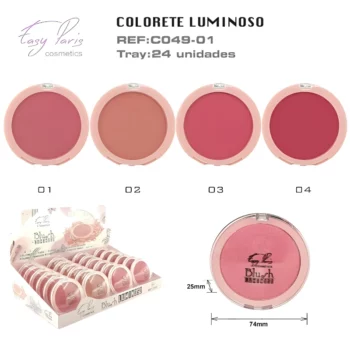 Présentoir de 24 (soit 0.90€ l'unité) : Fards à Joues Lumineux - Easy Paris Cosmetics – Image 2