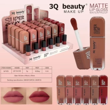 Présentoir de 24 (soit 1,55€ unité) : Lip Gloss Soft & Matte 36H - 3Q Beauty – Image 2