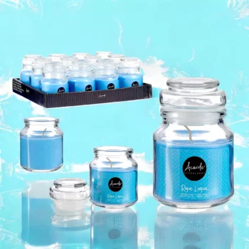 Pack de 12 (soit 1,50€ pièce) : Bougie Pot en Verre Couvercle Parfum LINGES PROPRES – Acorde Fragrances – Image 2