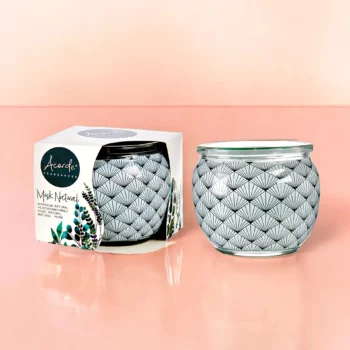 Pack de 12 (soit 0,75€ pièce) : Bougie Pot en Verre Vintage parfum MUSC NATUREL - Acorde Fragrances