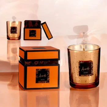 Pack de 8 (soit 2,50€ pièce) : Bougies Premium En Coffret "AURANTIUM Agrumes" - Acorde Fragrances – Image 2