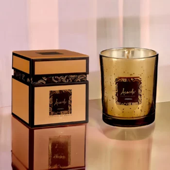 Pack de 8 (soit 2,50€ pièce) : Bougies Premium En Coffret "BAHIANA Vanille" - Acorde Fragrances