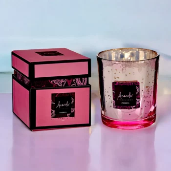 Pack de 8 (soit 5,50€ pièce) : Bougies Premium En Coffret "FRAGRUM Fraise & Crème" - Acorde Fragrances
