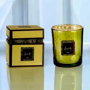 Pack de 8 (soit 2,50€ pièce) : Bougies Premium En Coffret "VIRIDE Thé Vert" - Acorde Fragrances