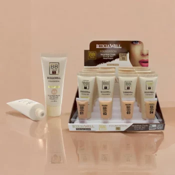 Présentoir de 16 (soit 0,91€ pièce) : Fond de teint BB crème SPF 15 - Leticia Well