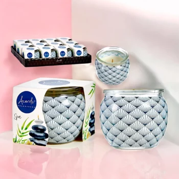 Pack de 12 (soit 1€ pièce) : Bougie Pot en Verre Vintage parfumée SPA - Acorde Fragrances – Image 2